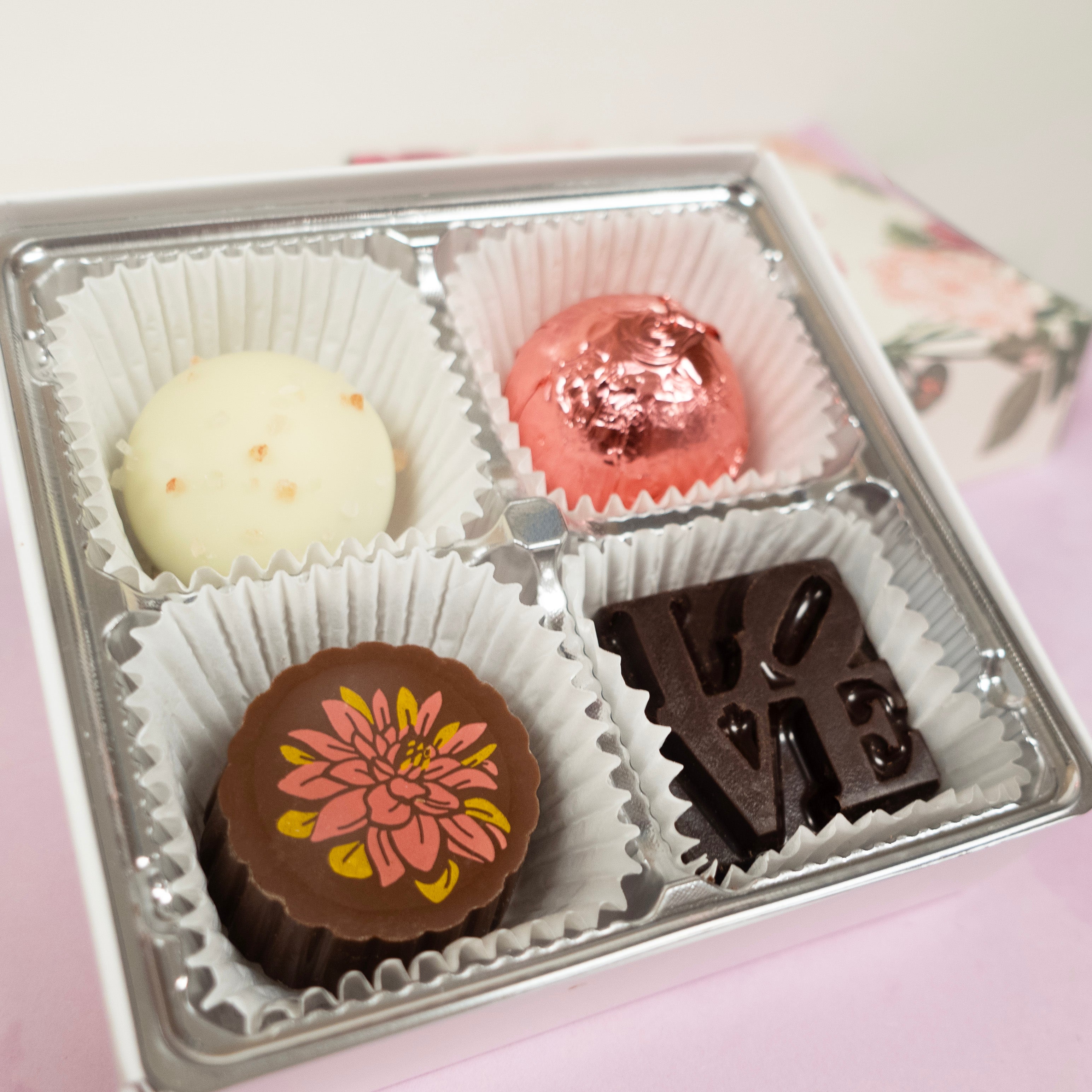 Happy Mother's Day Four Piece Truffle Gift Box