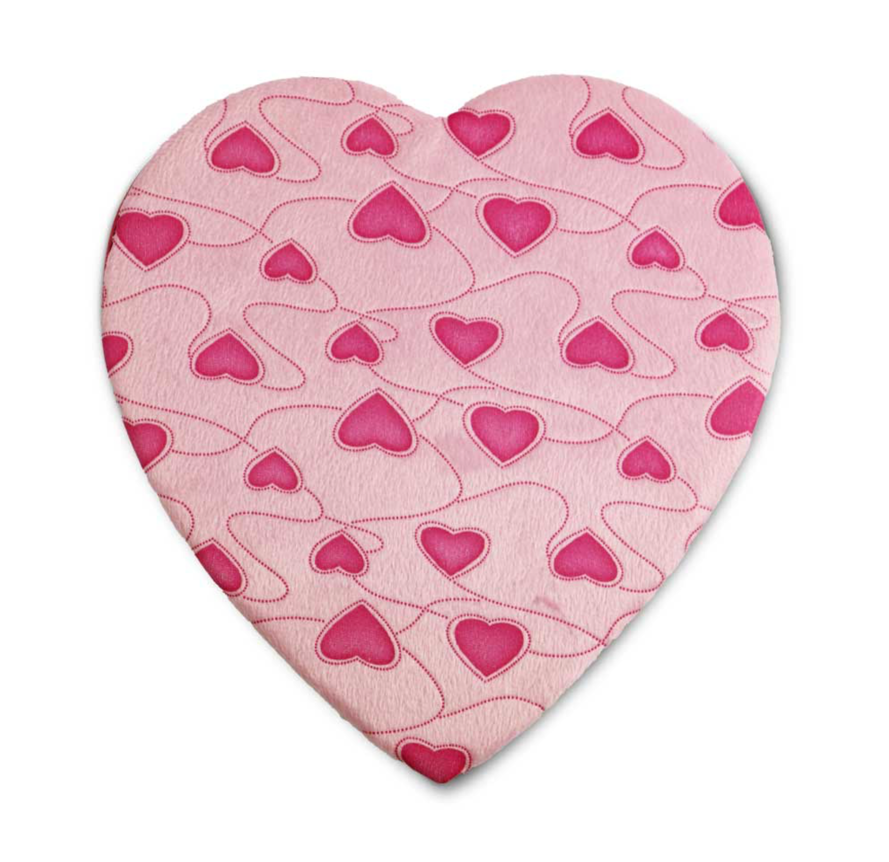 fuzzy and fun pink keepsake heart box for valentine's day - filled with hand-selected assortment of milk and dark chocolates from Lore's chocolates