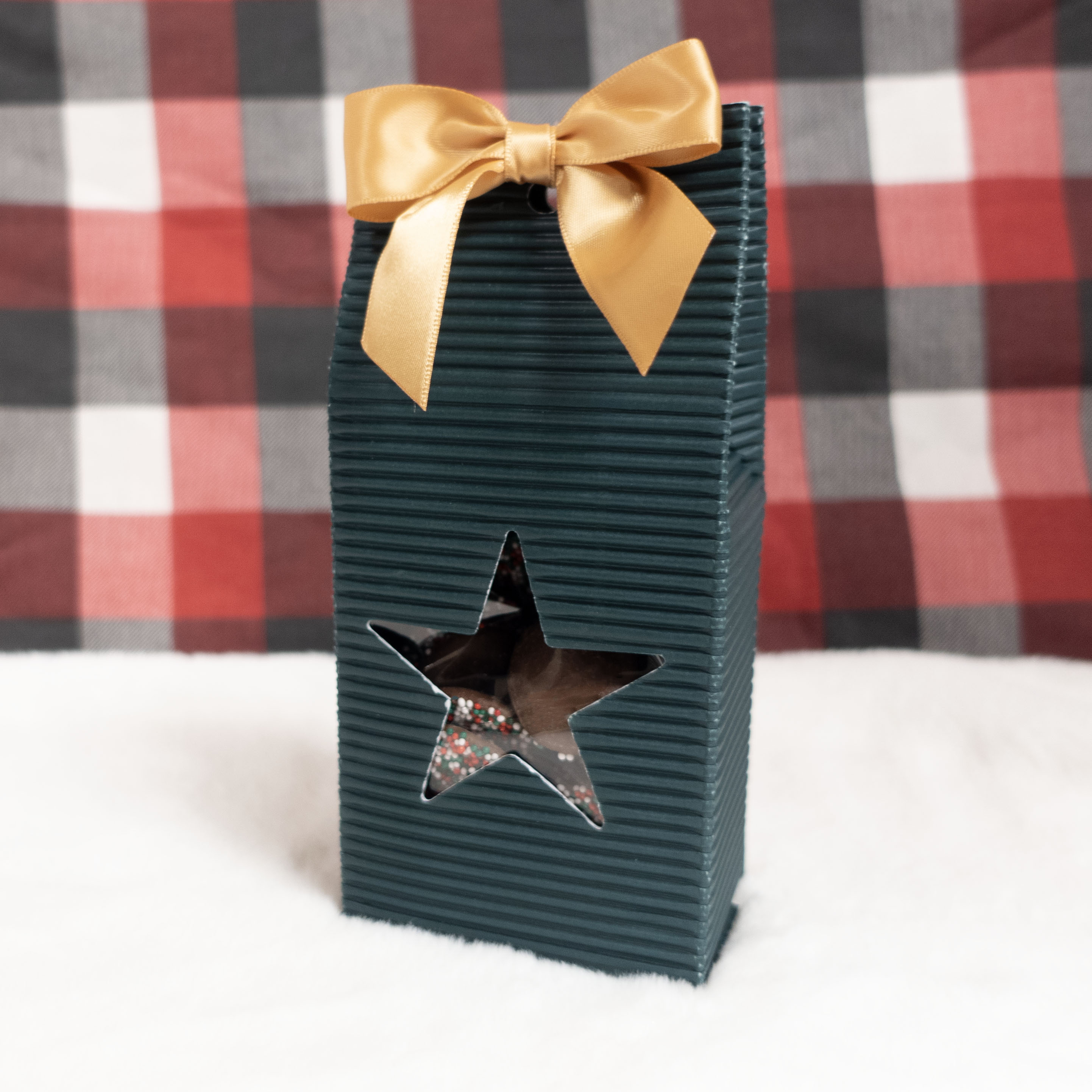 Christmas NonPareil Green Star Gift Box