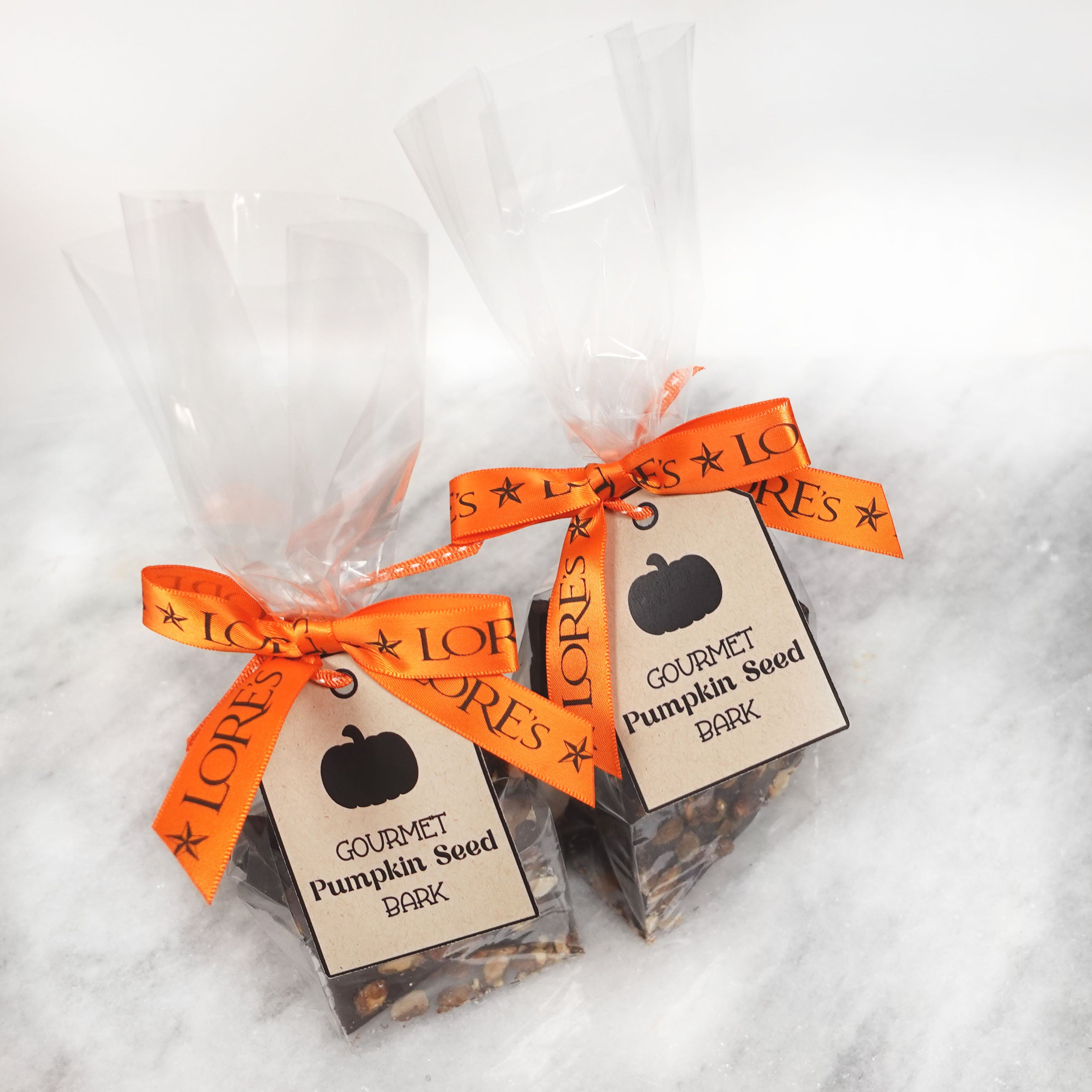 Gourmet Pumpkin Seed Bard made in Philadelphia with Lore's Chocolates Dark Chocolate