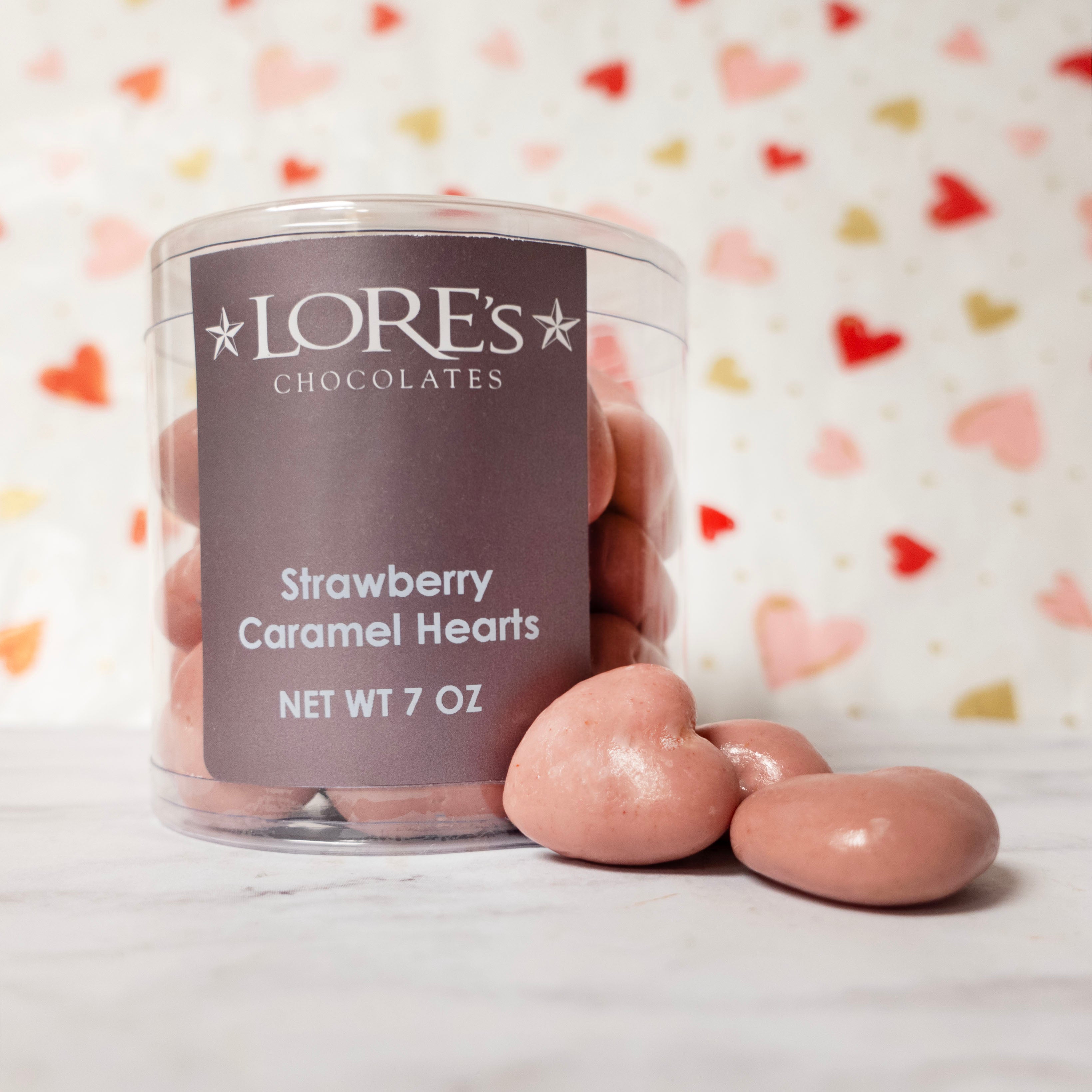 Valentines Strawberry Caramel Hearts