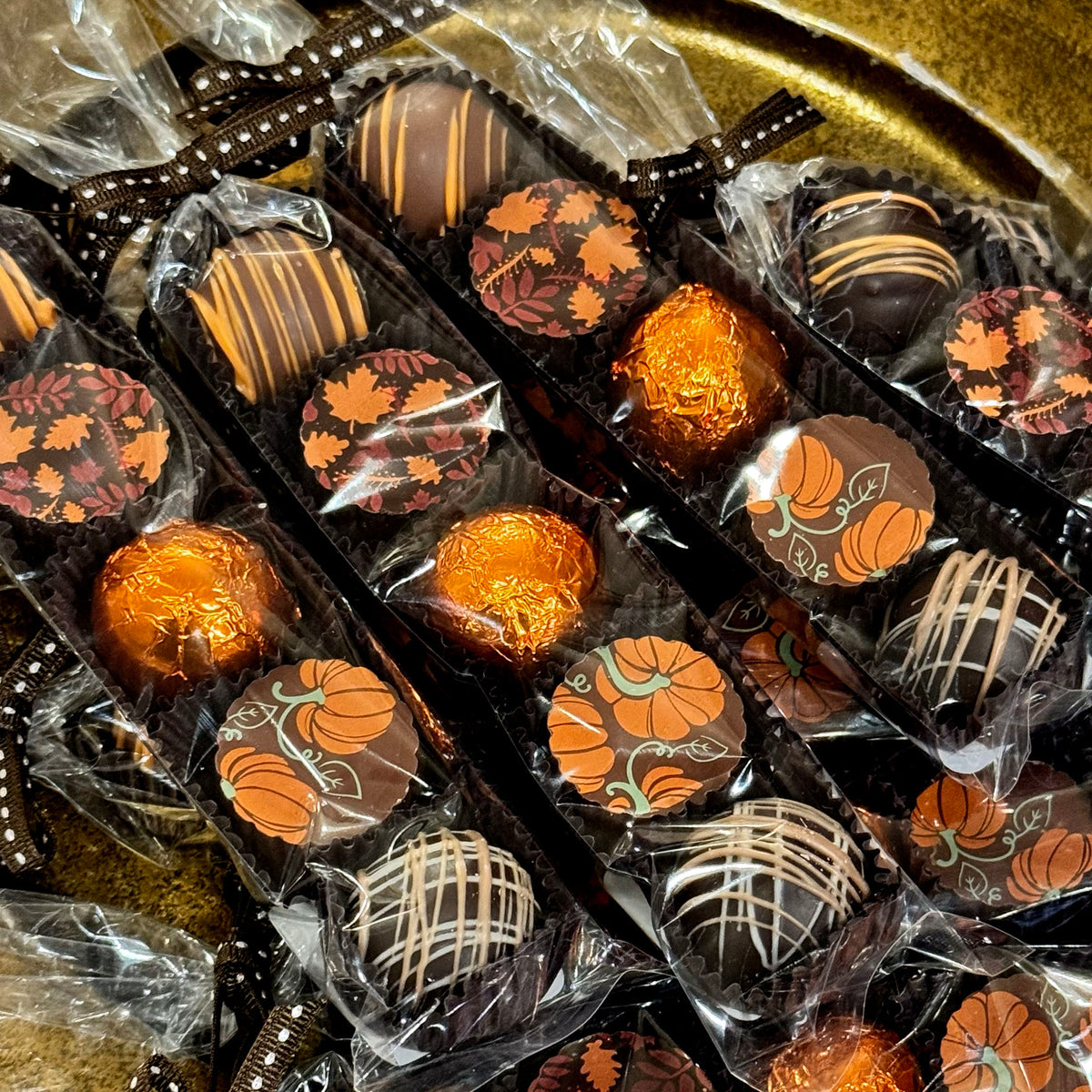 Assorted Fall-themed Chocolate Truffle Sleeves