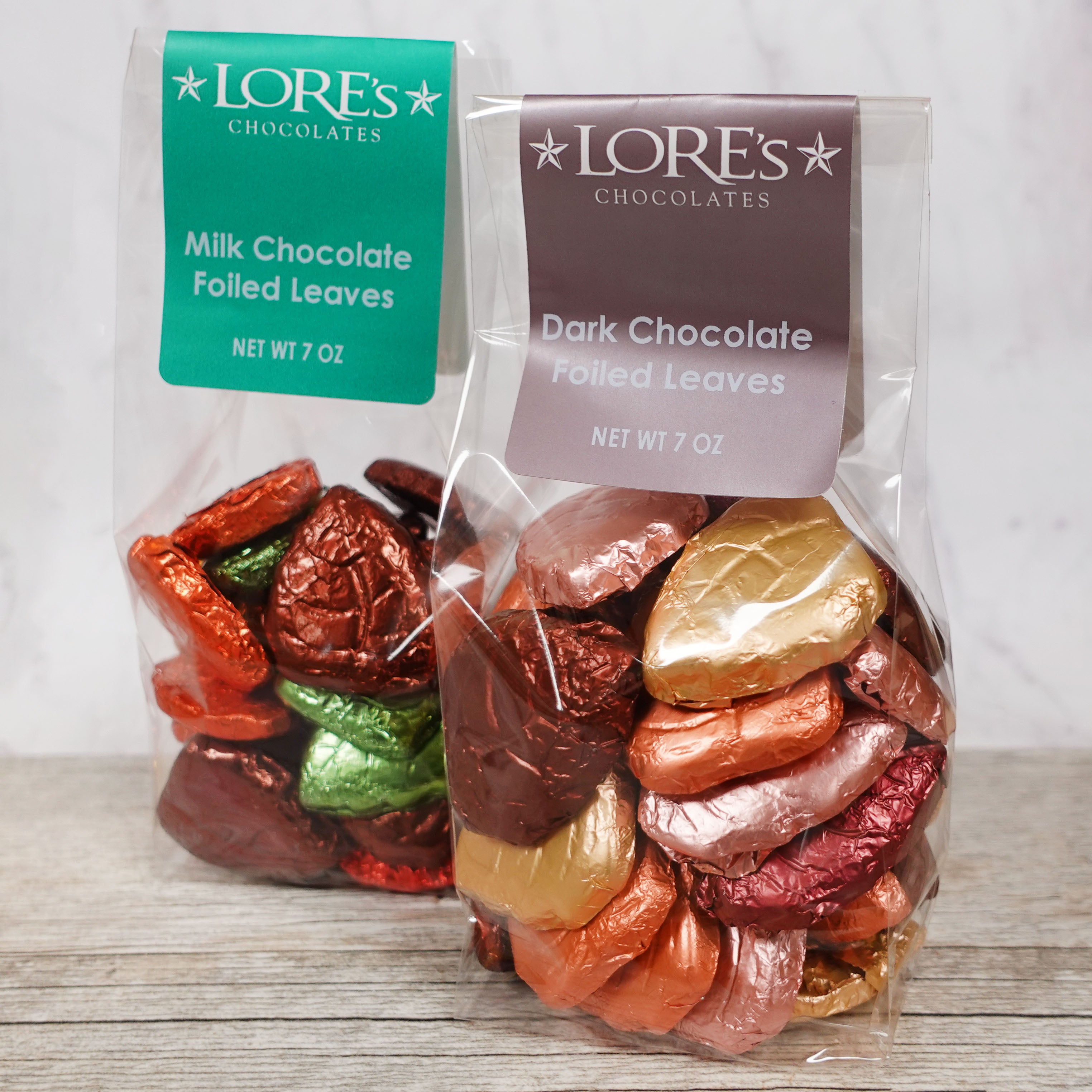 Chocolate Foiled Leaves