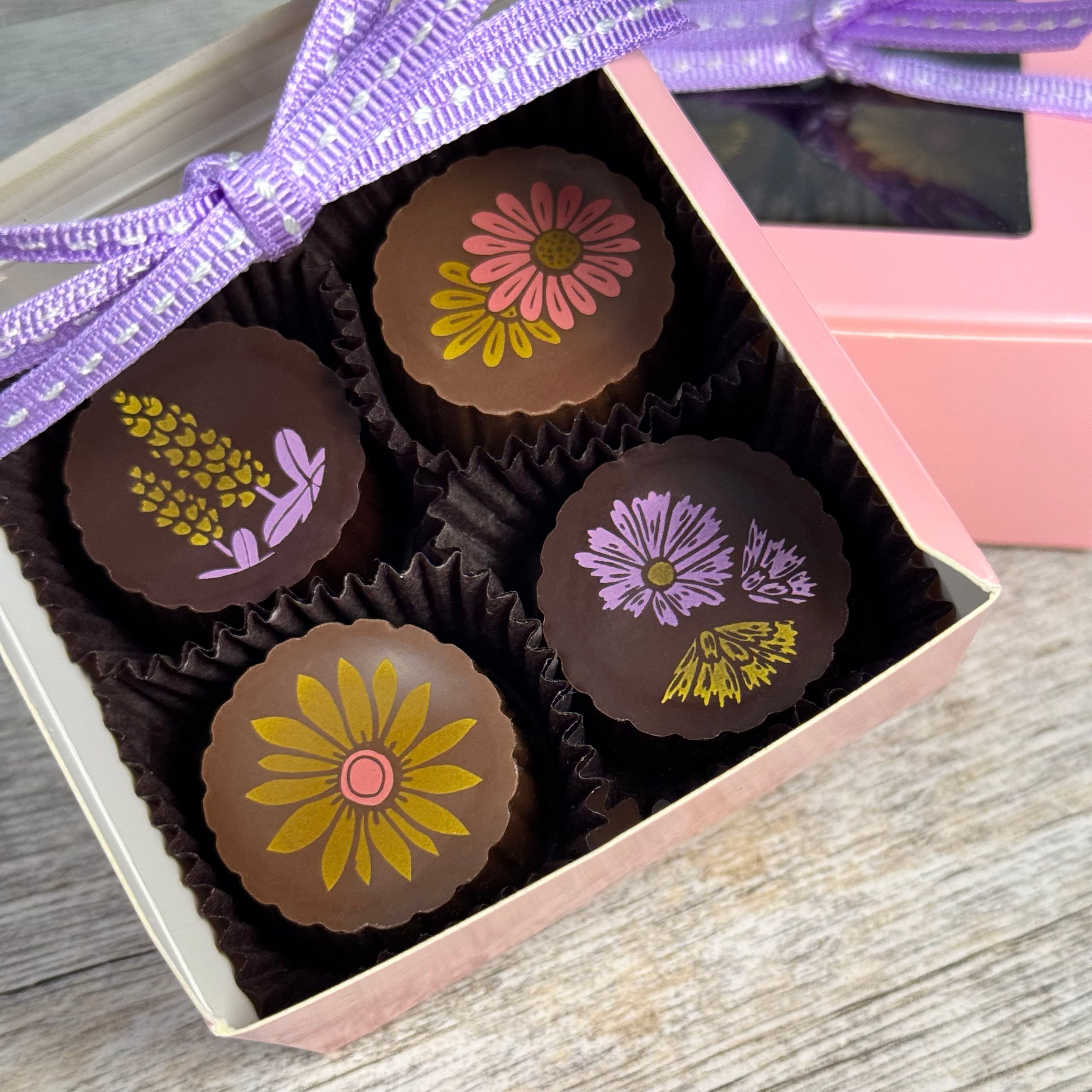 Floral Truffle 4 piece - Gift Box