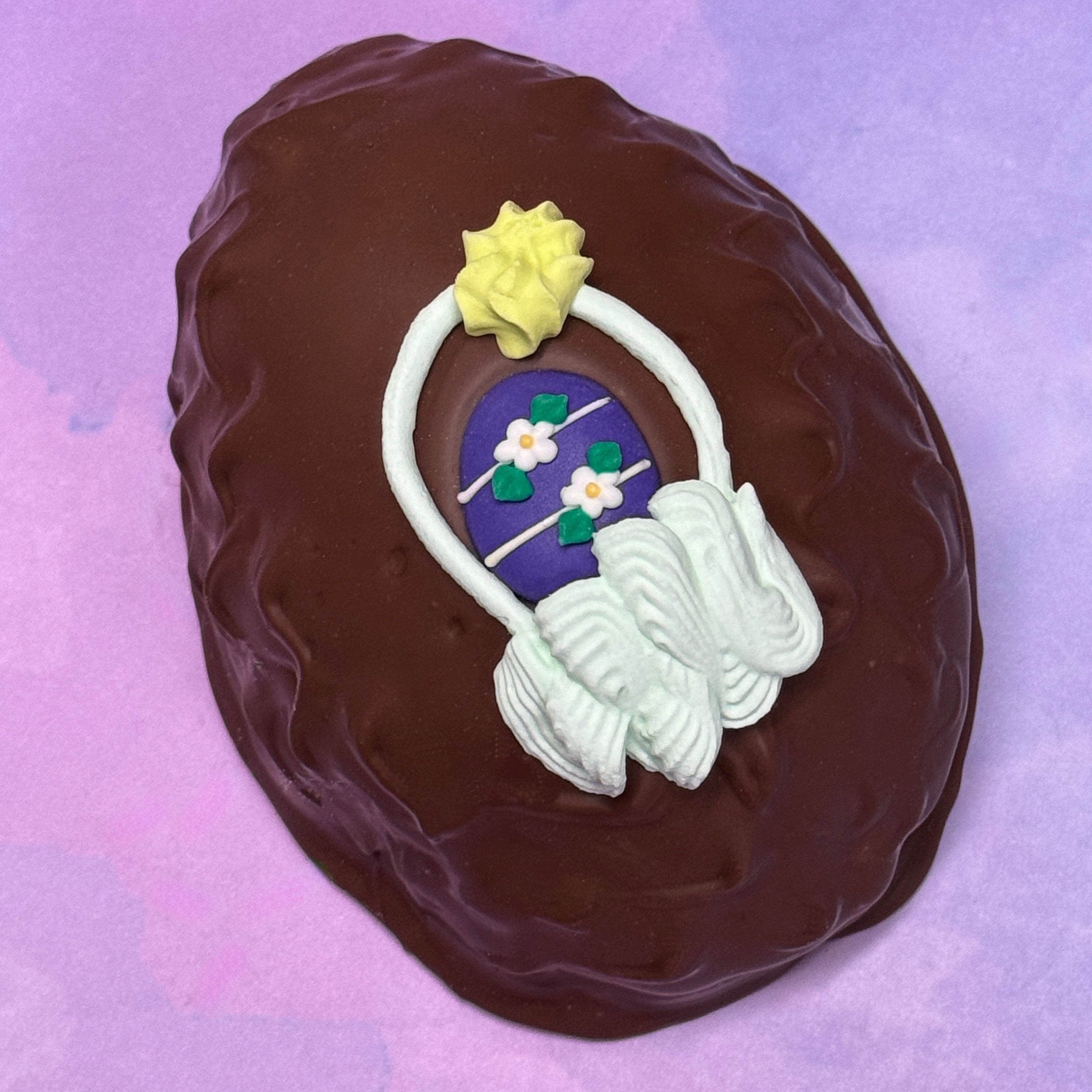 Coconut Cream Easter Egg-Chocolate covered-Hand decorated