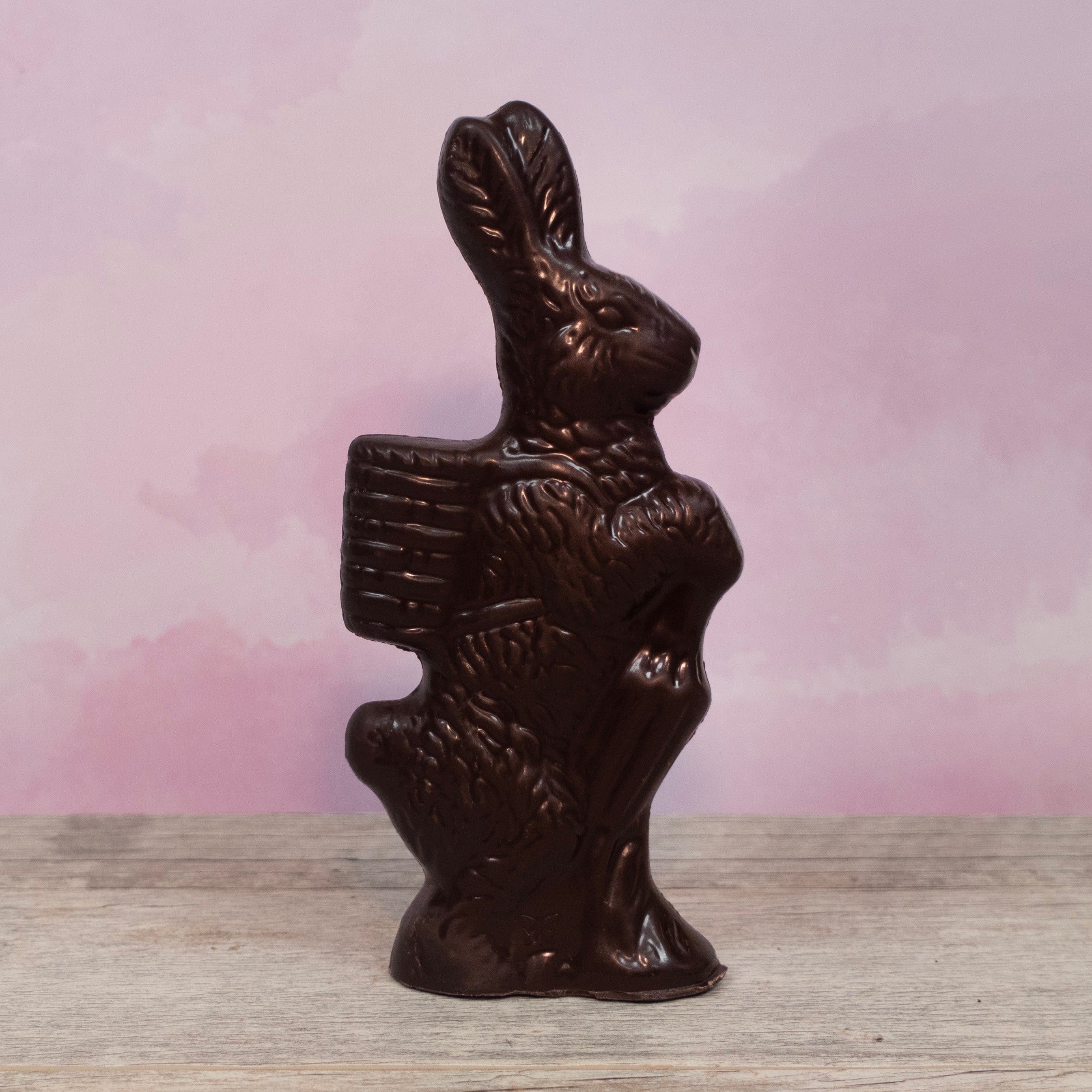 Dark Lore's Chocolates parasol 5 oz solid chocolate easter bunny