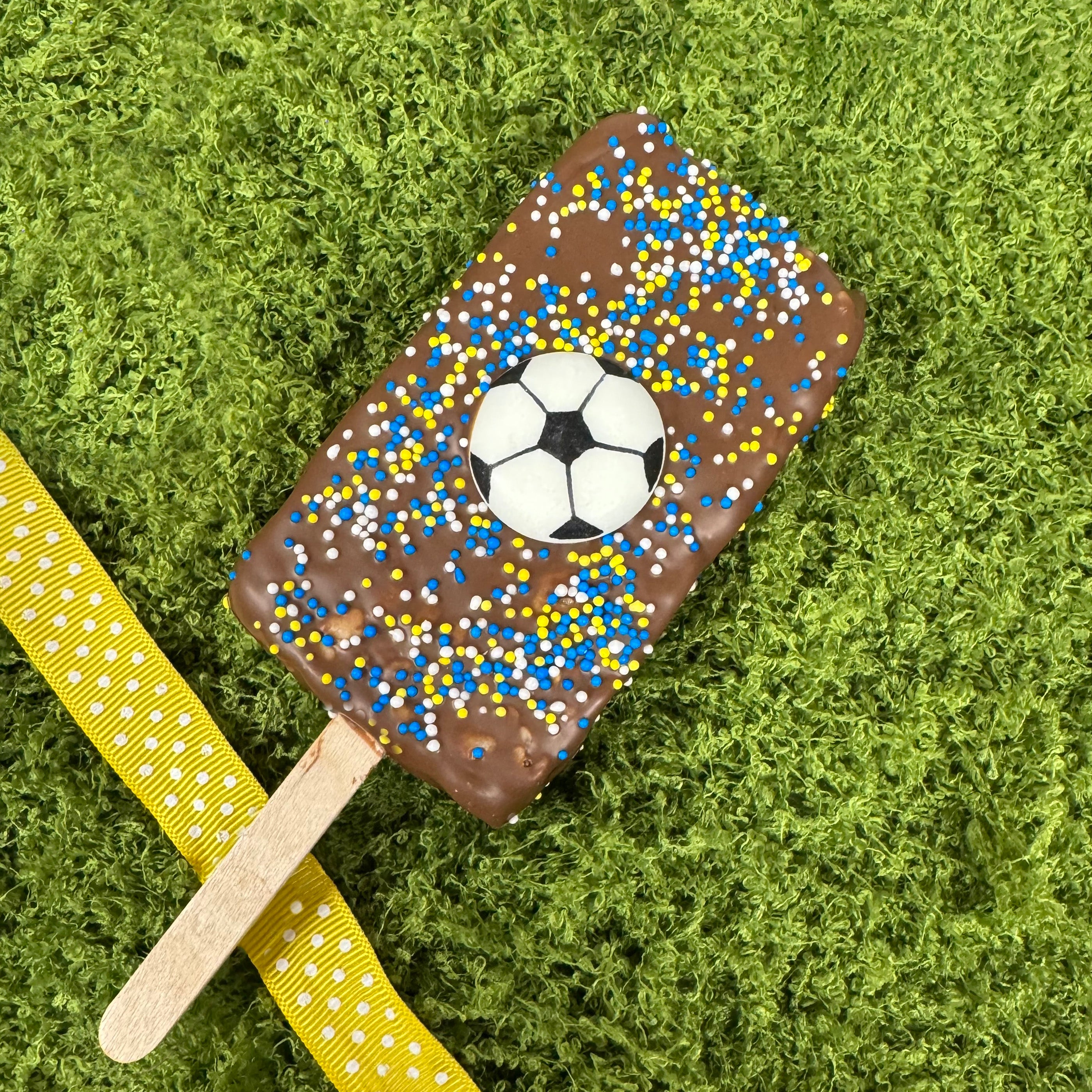 World Cup Soccer Rice Krispie Pop