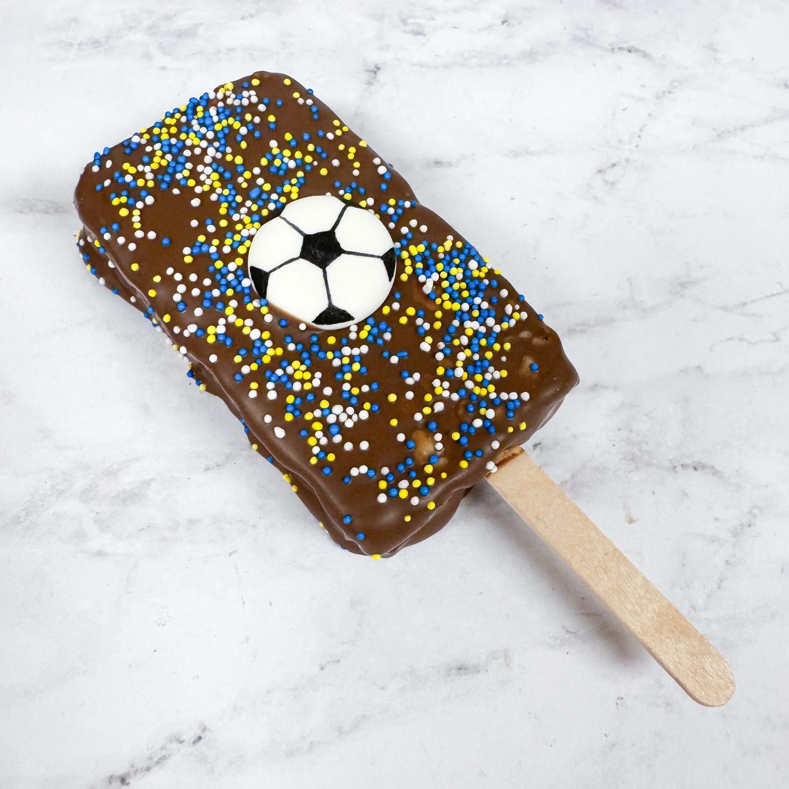 World Cup Soccer Rice Krispie Pop