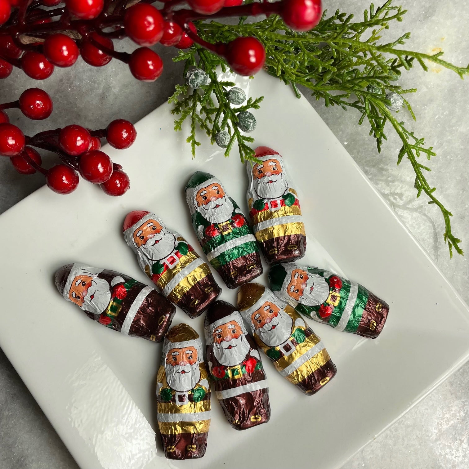 dark chocolate foiled santa claus-smooth dark chocolate