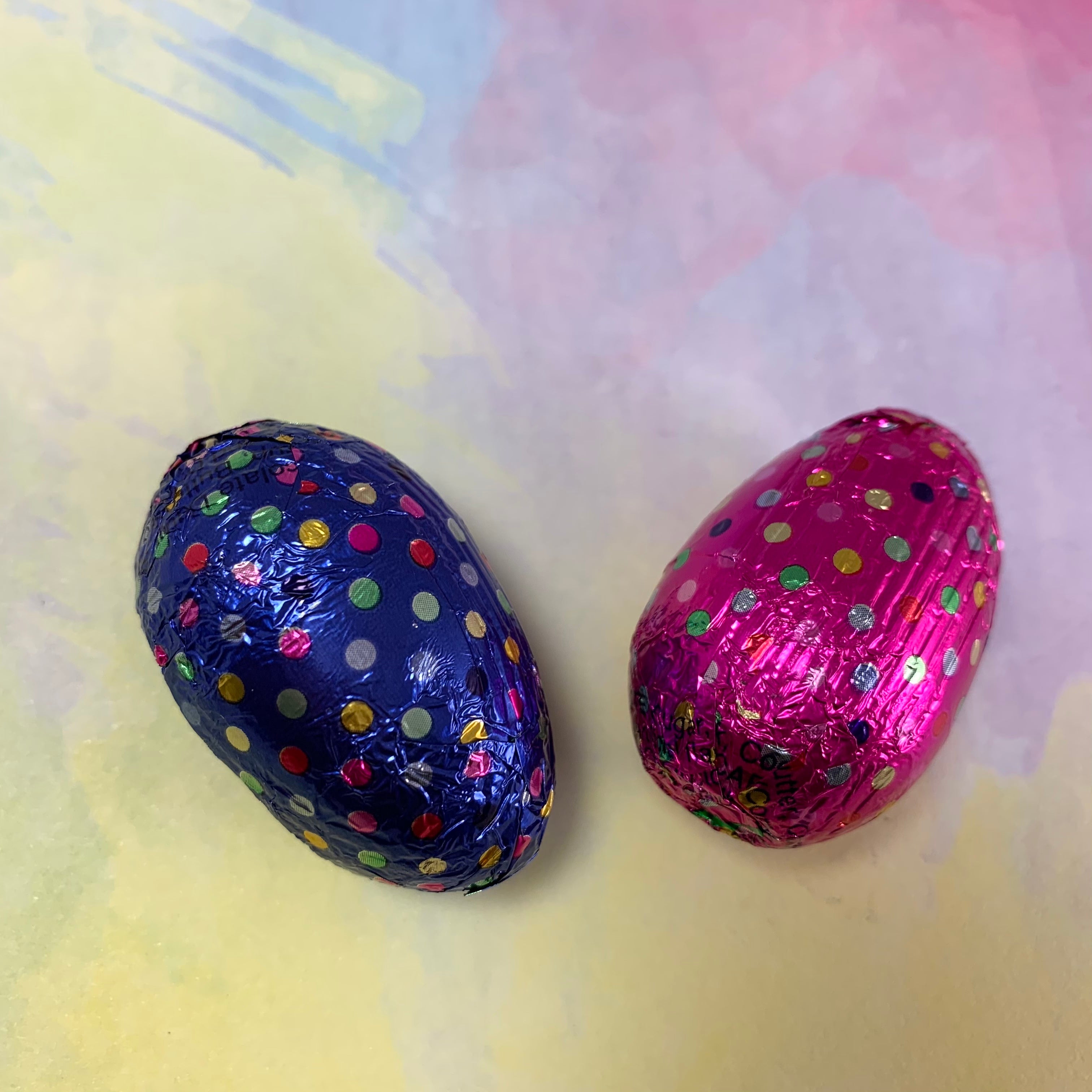 Milk Chocolate-Bright foils-delicious liquid caramel center - 2 pack