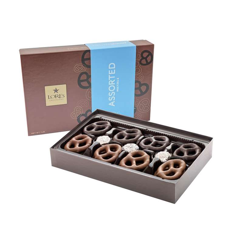 Chocolate covered pretzels - milk and dark chocolate-24 per pound-custom baked-sweet and salty-Phillys best chocolate covered pretzels