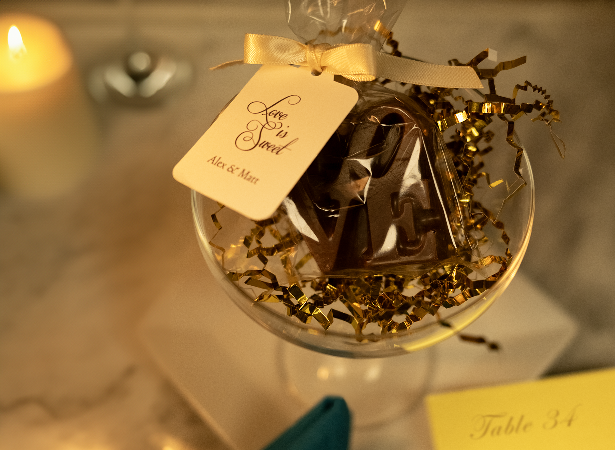 Love is Sweet - Lore's Chocolate Wedding Favor