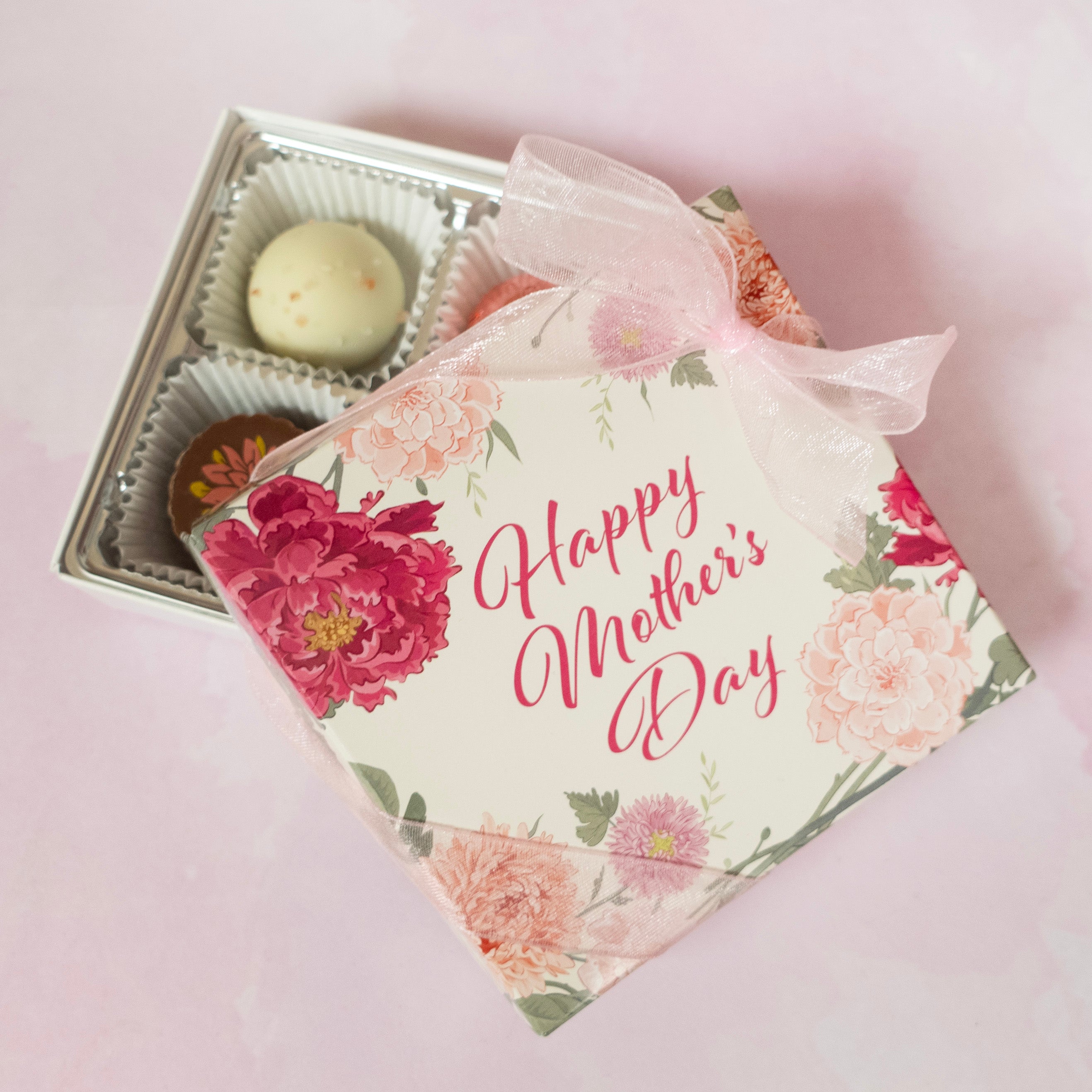 Happy Mother's Day Four Piece Truffle Gift Box