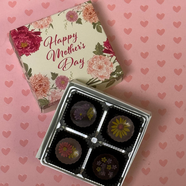 Happy Mother's Day Four Piece Truffle Gift Box