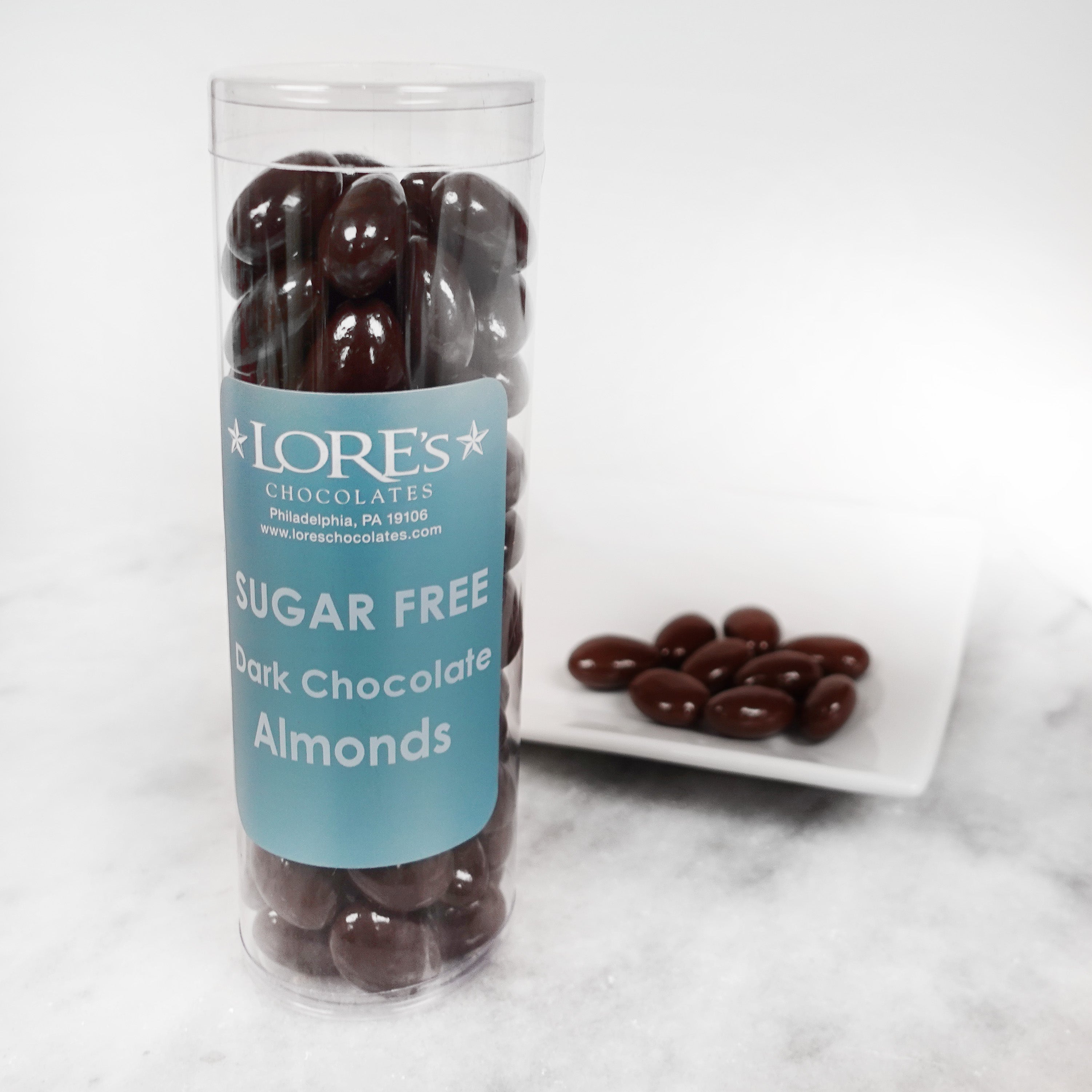 Sugar Free Dark Chocolate Almonds  Panned