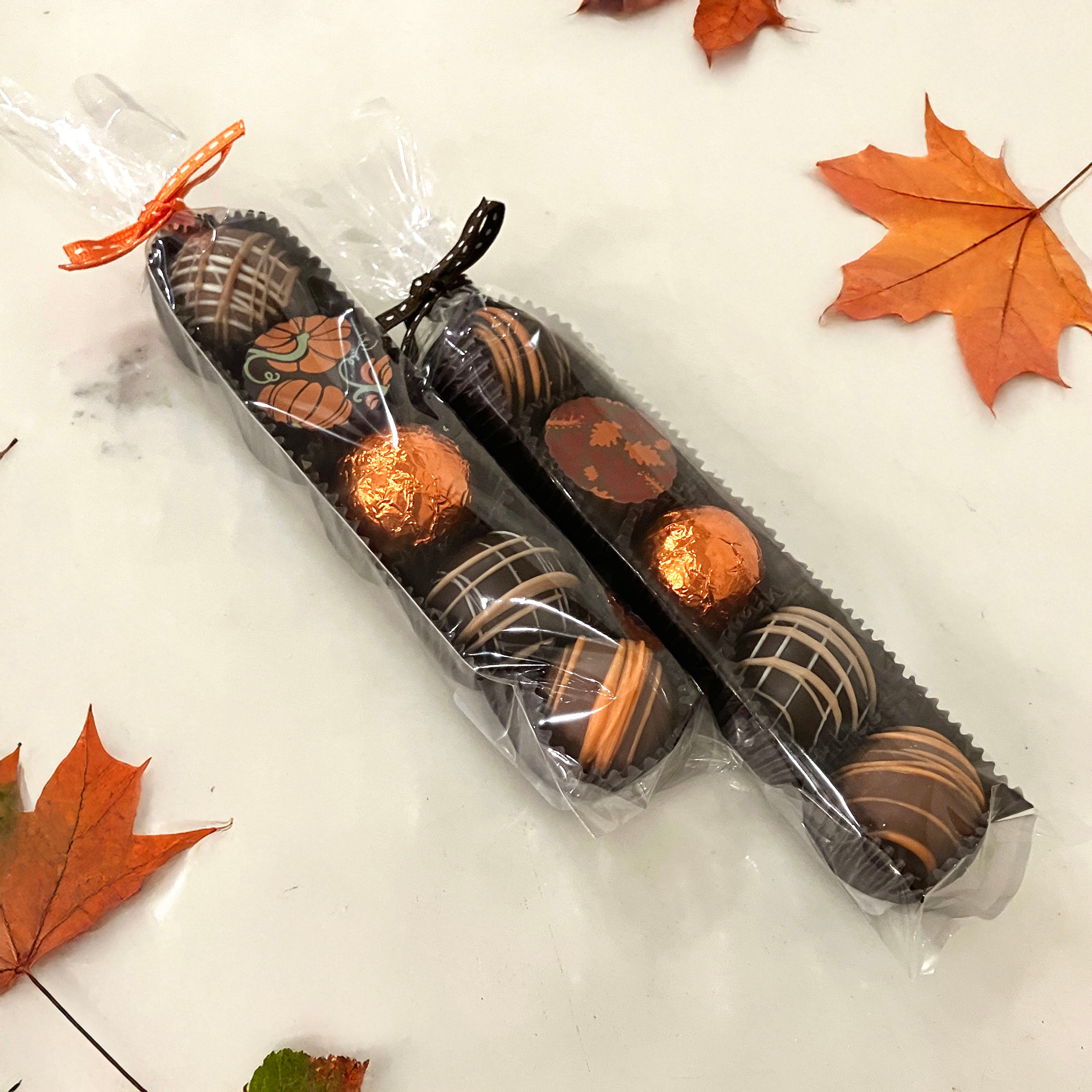 Assorted Fall-themed Chocolate Truffle Sleeves