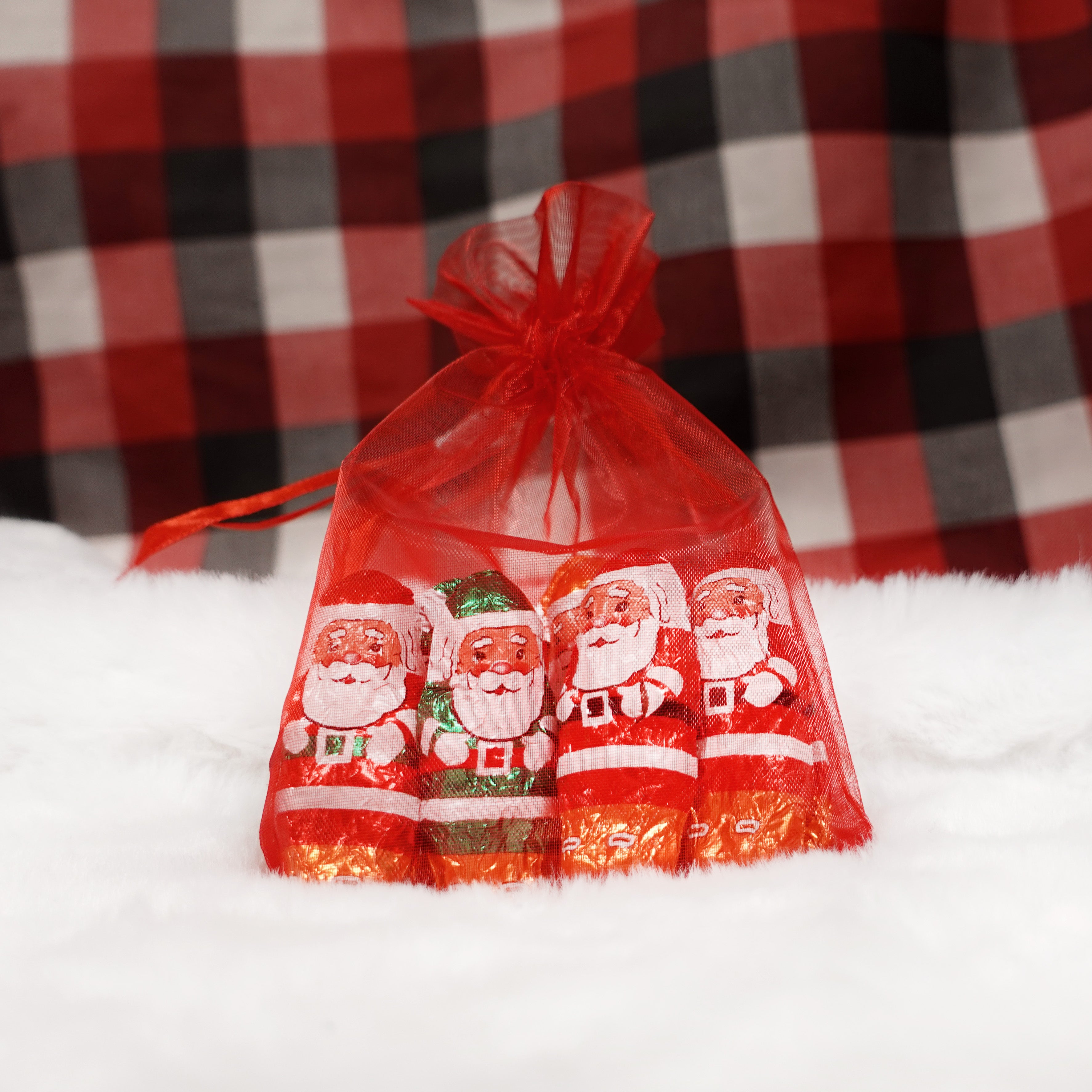 Milk Chocolate Santas, Foiled 8 Pk