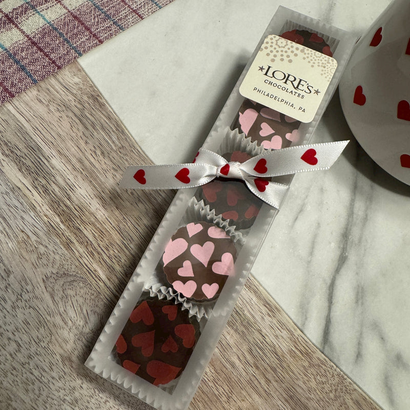 Valentine Truffle Gift Box - Champagne and Raspberry