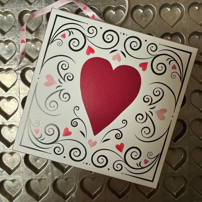 Box cover decoraterd for Valentines day