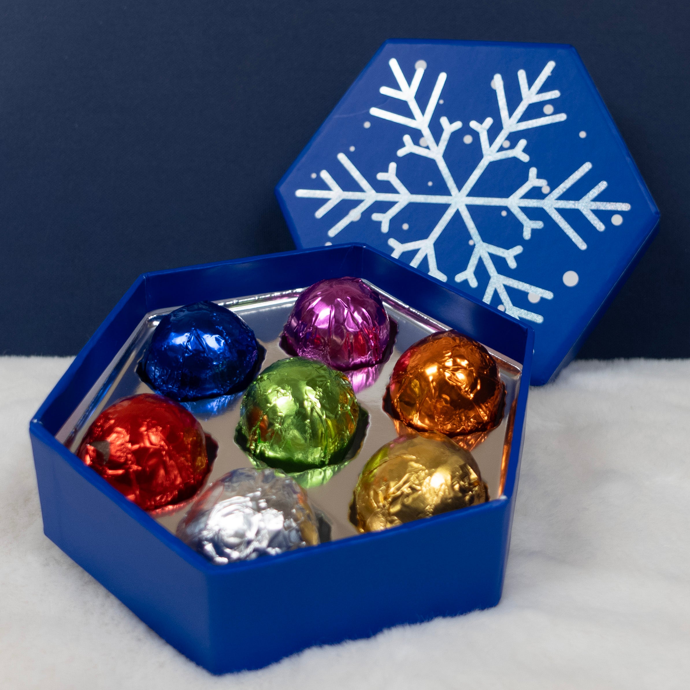 Holiday Truffles in Snowflake Gift Box