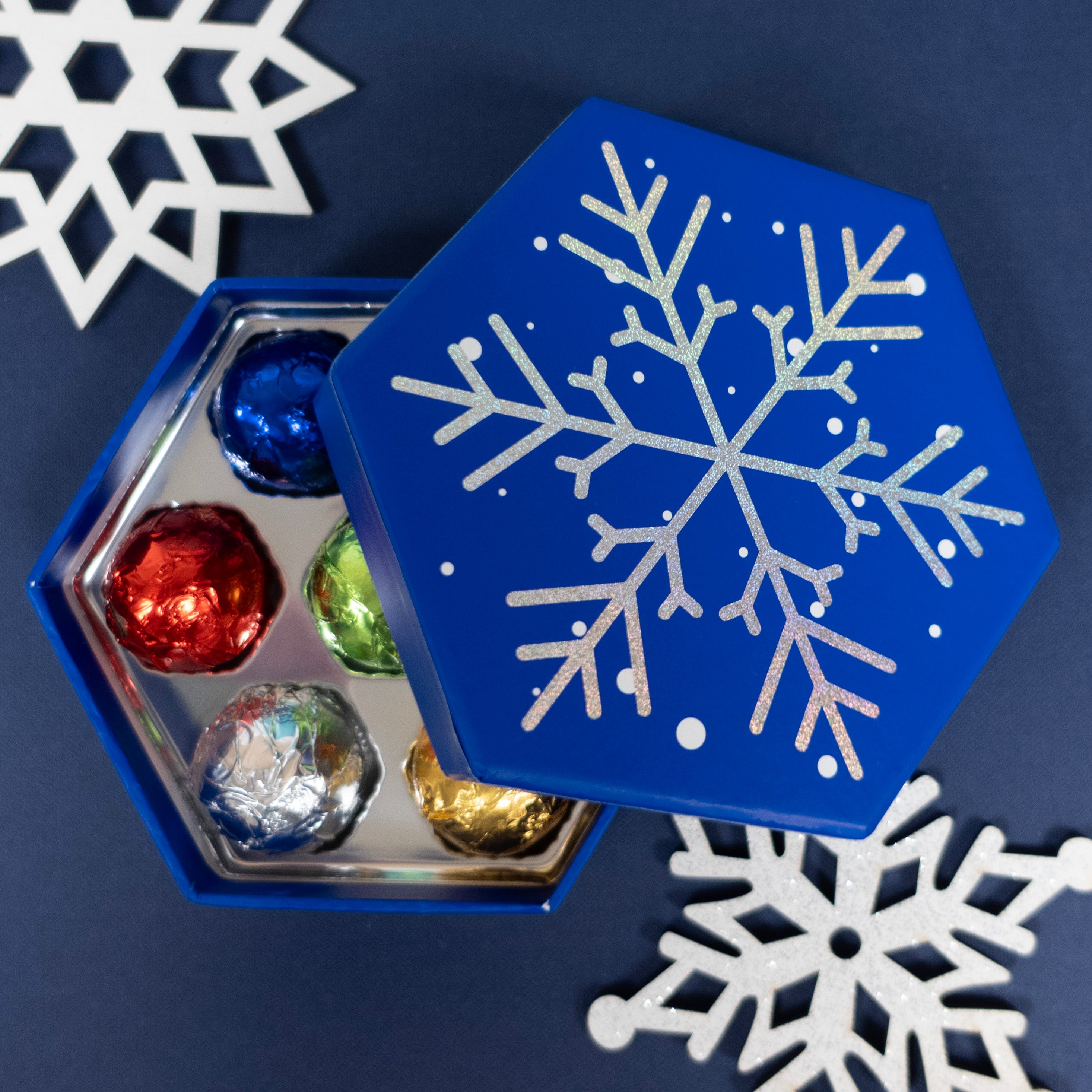Holiday Truffles in Snowflake Gift Box