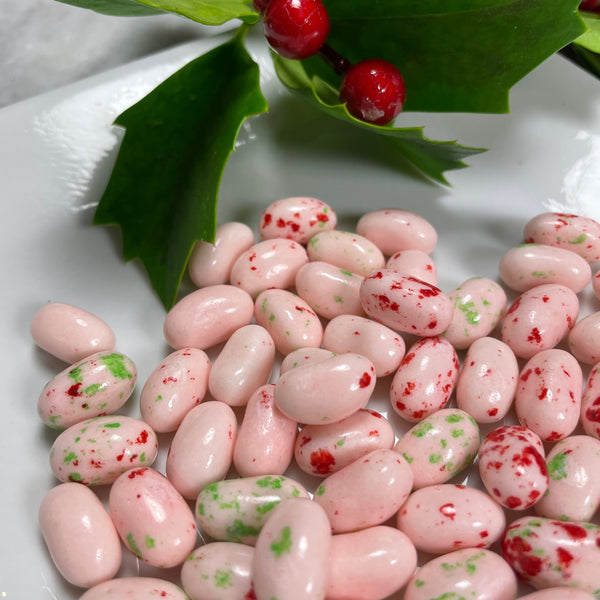 peppermint jelly beans-christmas jelly beans-candy cane jelly beans