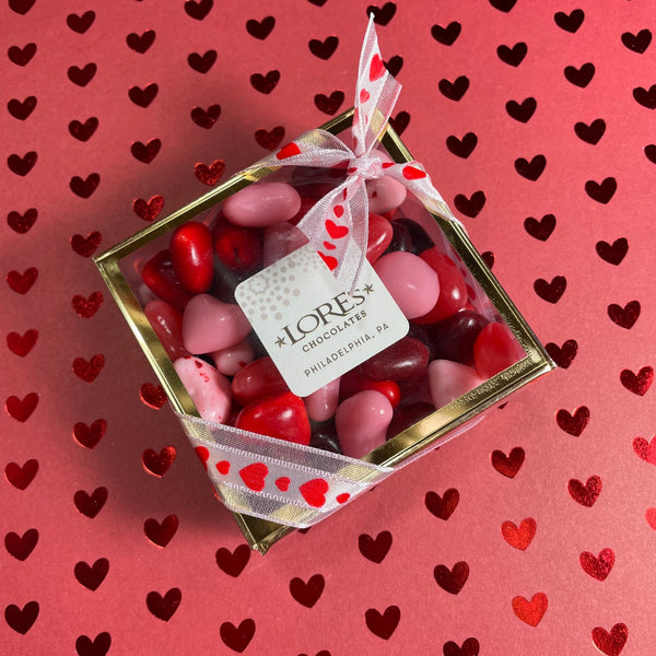 heart shaped chewies-real cherry juice- boxed and ribboned