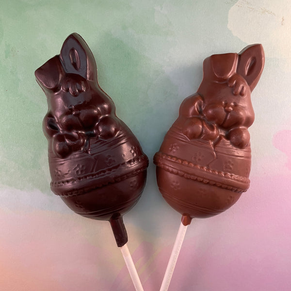 Milk Chocolate-Dark chocolate-Bunny in a egg pop