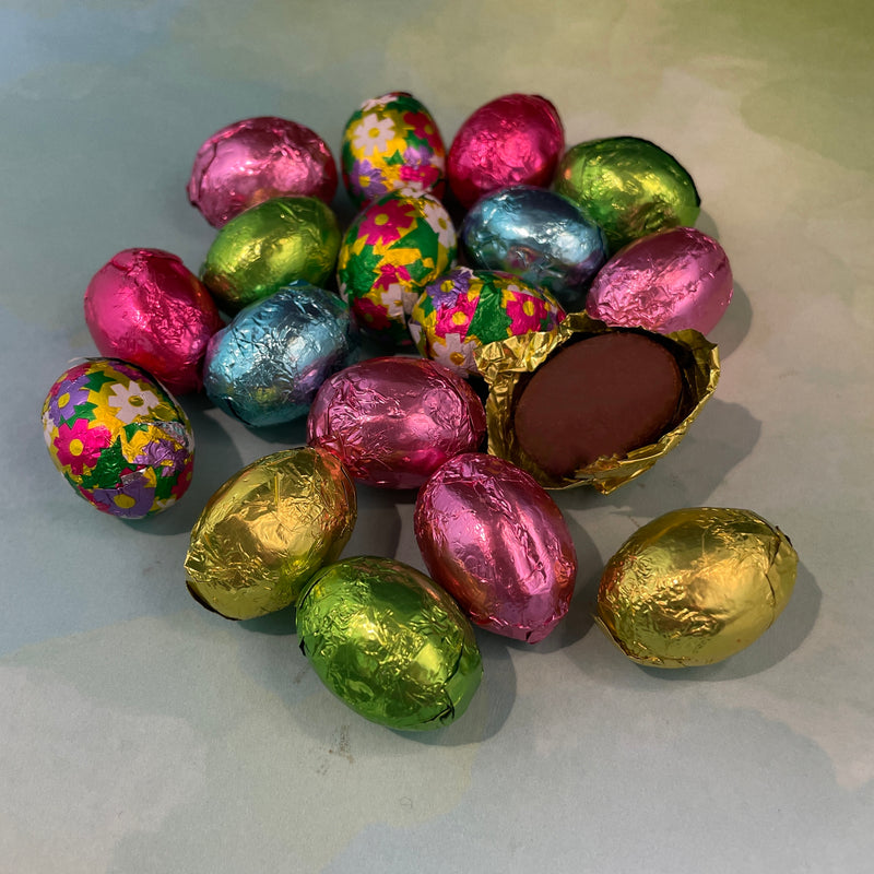 Solid Chocolate Foiled Eggs