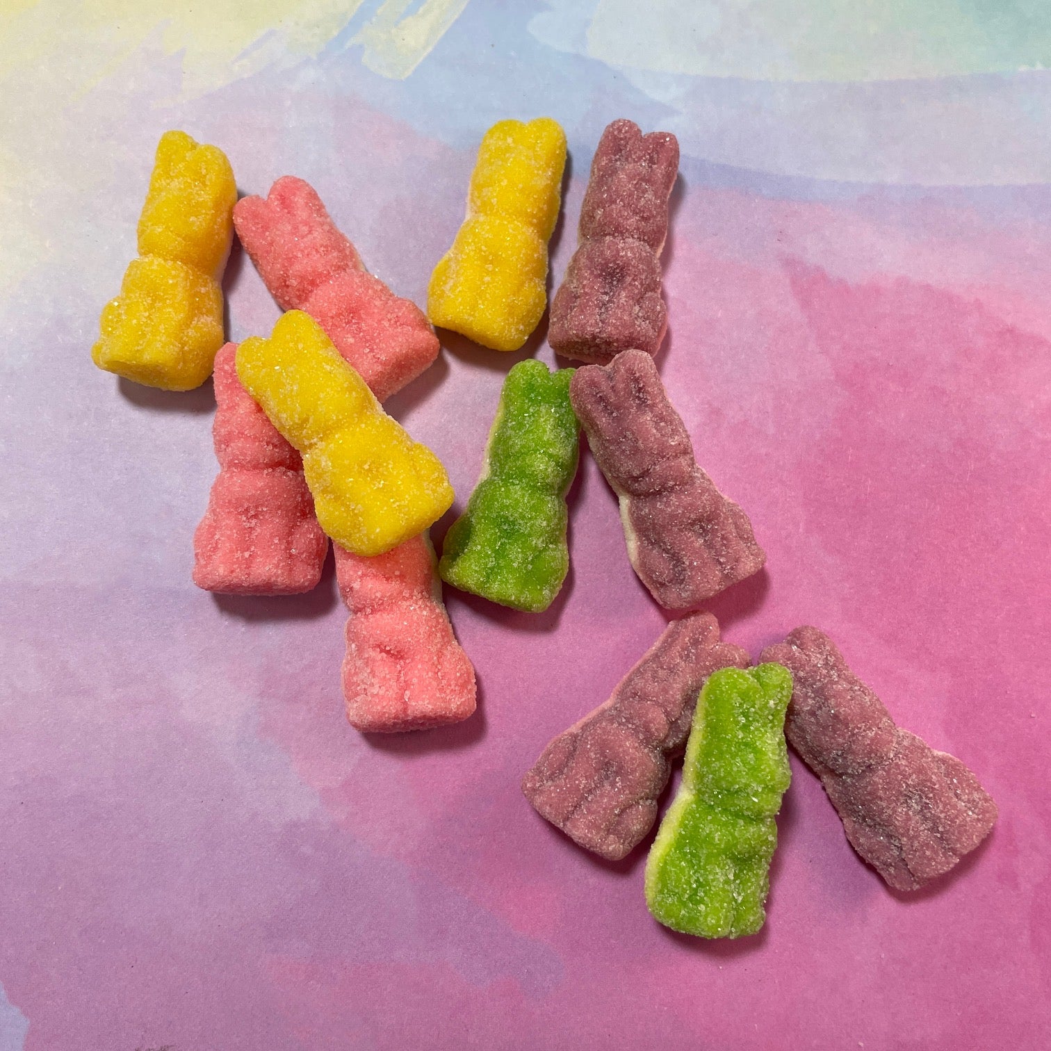 Sour sanded gummy Easter Bunnies- Great for Easster Baskets