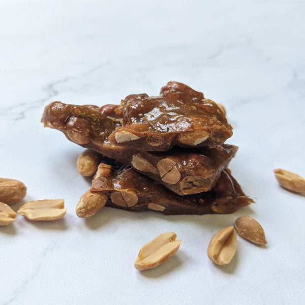 Hand made peanut brittle - fresh roasted peanuts with a hint of molasses