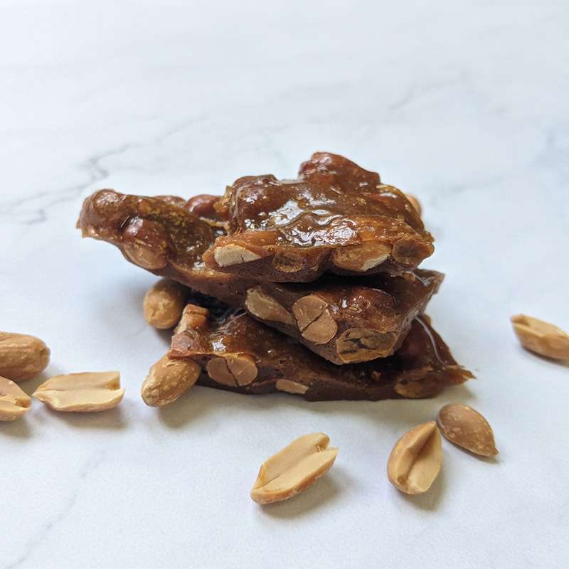 Hand made peanut brittle - fresh roasted peanuts with a hint of molasses