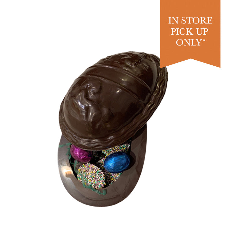 Lore's Chocolates - Filled Shell Easter Egg - Dark Chocolate-Traditional hollow chocolate filled Easter Egg