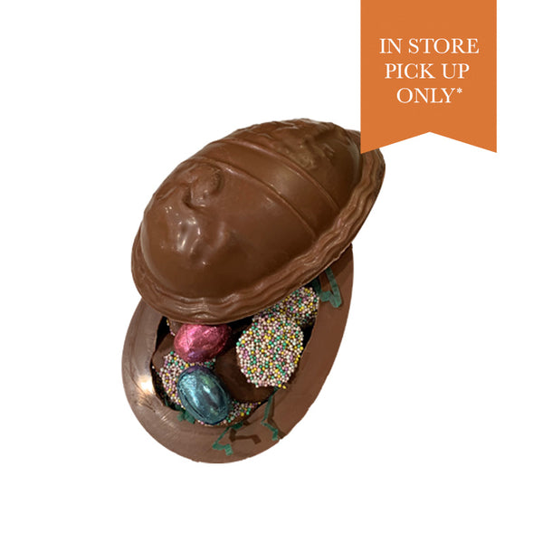 Lore's Chocolates - Filled Shell Easter Egg - Milk Chocolate-Traditional hollow chocolate filled  Easter Egg