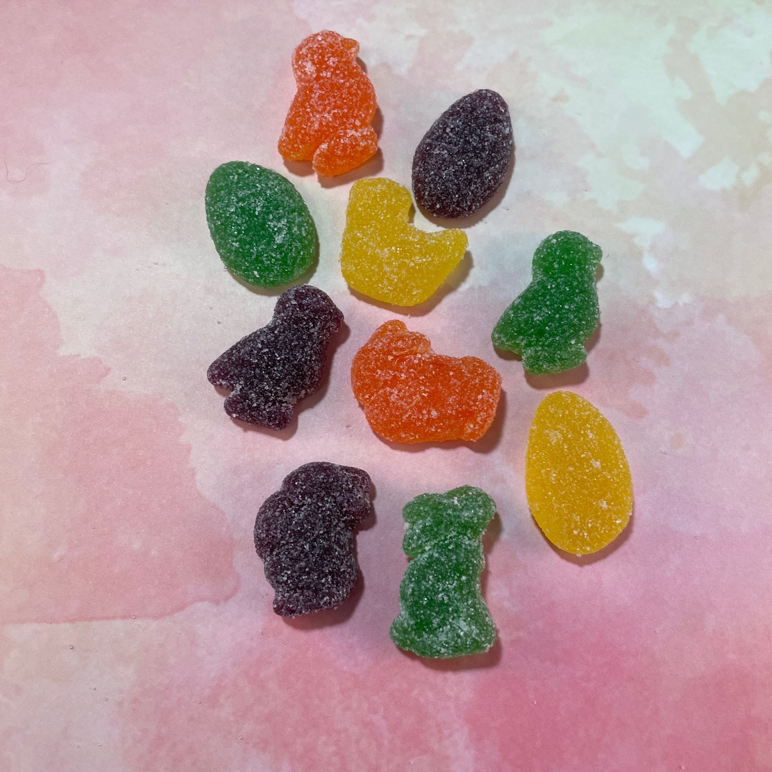 Sour Gummies. Chicks-rabbits-Eggs